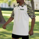 All-Over Print Men's Short Sleeve Polo Shirt With Button Closure Yoycol